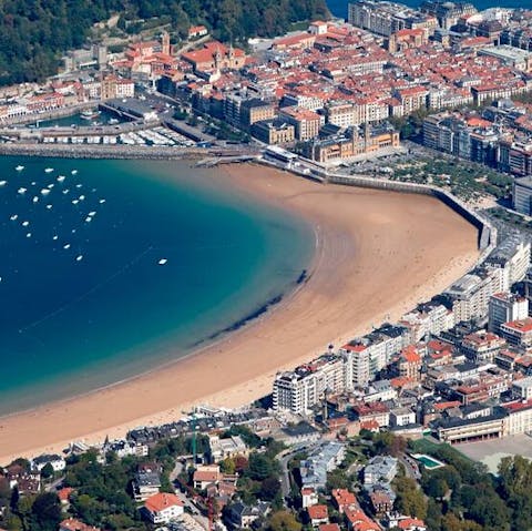 Soak up the sun at the sandy beach