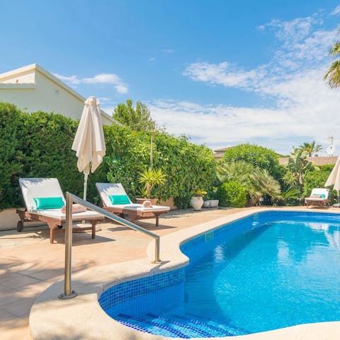 Dive in the pool when the Balearic heat is getting too much