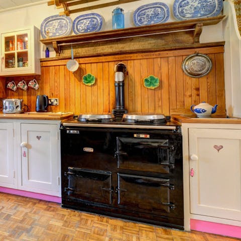 Foodies rejoice - the kitchen comes with an AGA