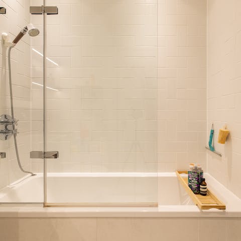 Sink into the hot waters of the bathtub after a long day for the ultimate relaxation