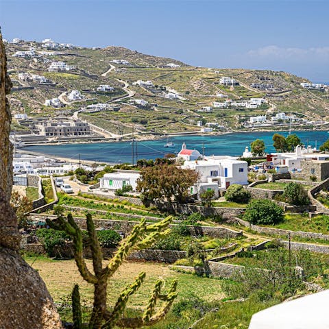 Explore Mykonos from a picturesque location in Tourlos