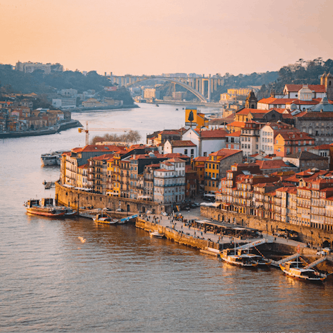 Stroll down to Porto's picturesque waterfront, a kilometre away