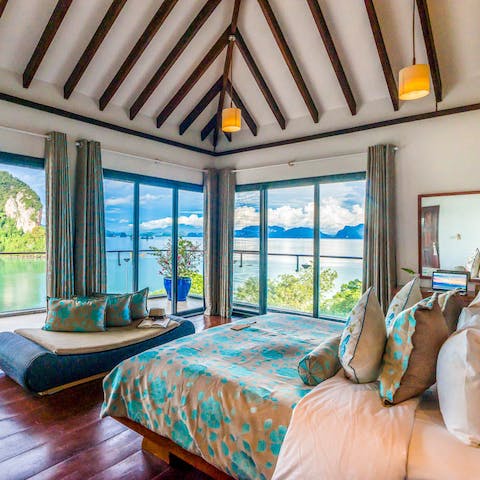 Wake up to breathtaking island views in the beautiful bedrooms