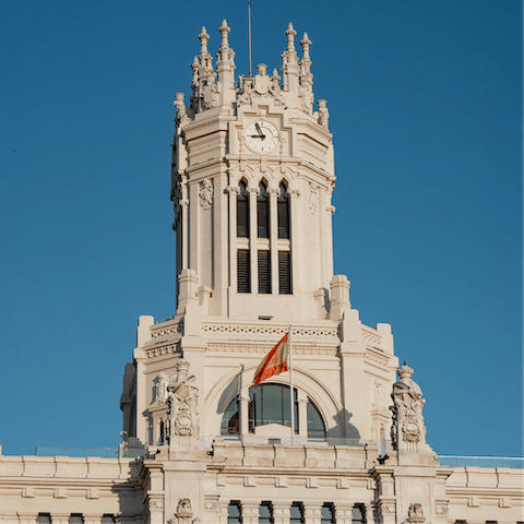 Admire the architecture at Plaza de Cibeles – it's within walking distance