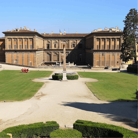 Stroll just seven minutes to beautiful Palazzo Pitti