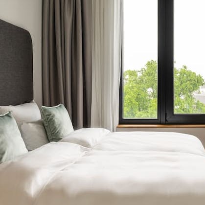 Wake up refreshed and rested in the plush bedroom