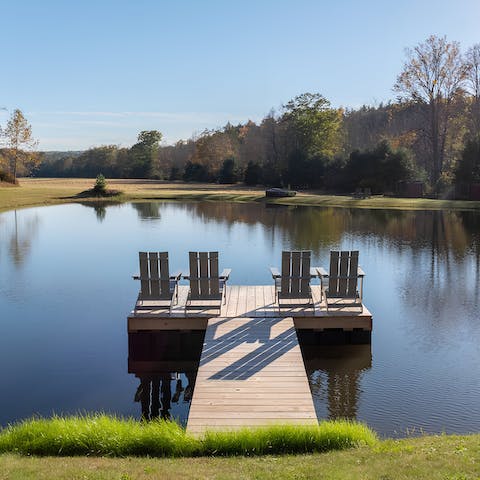 Dive into the swimming pond or fish for trout at Esopus Creek