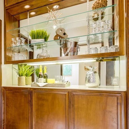 Rustle up some cocktails at the your very own retro style mini bar and millwork display