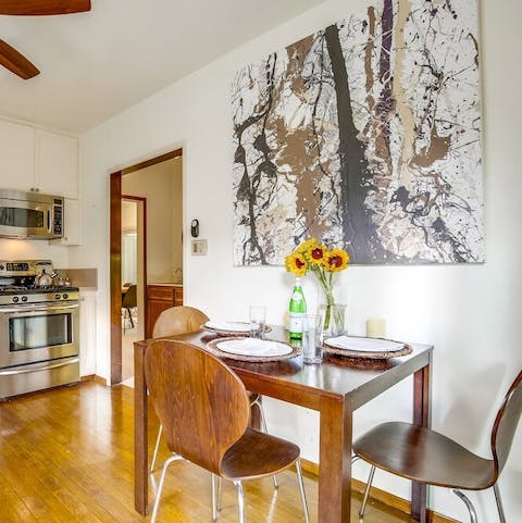 Take part in the local art community by staying in a home that features original pieces by local Californian artists