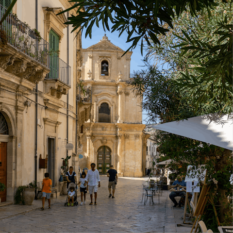 Take a drive into Scicli and stroll around the charming streets