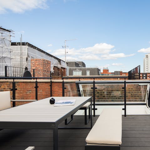 Enjoy drinks each evening on your private rooftop terrace