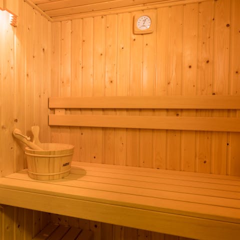 Make the most of the on-site sauna