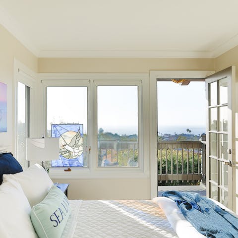Wake up to sea views from your comfy bed