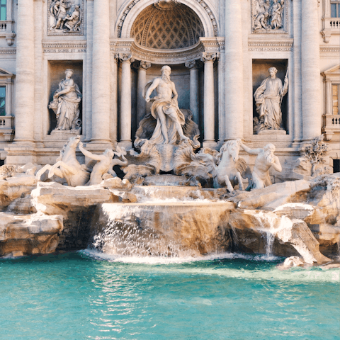 Stay in the heart of Rome, a short walk from the Trevi Fountain