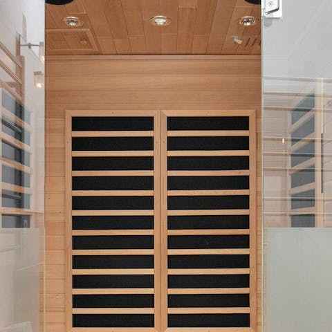 Relax in your own indoor sauna 