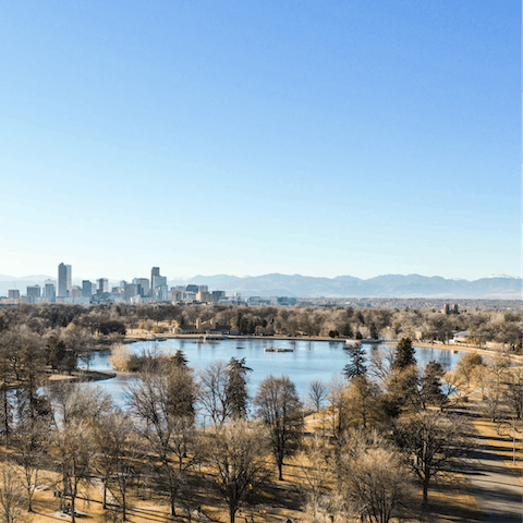 Explore the striking lakes of the city – Sloan Lake is your nearest, just 2 miles from home