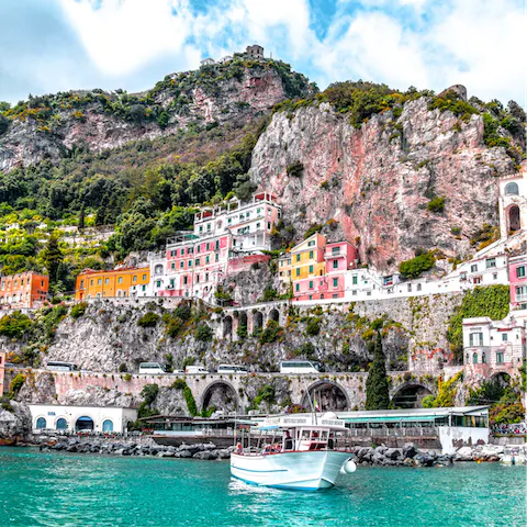 Marvel at the colourful array of Amalfi's coastal towns