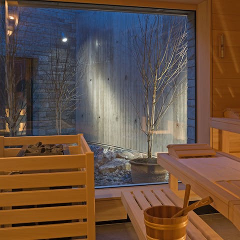 Ease those aches with a detoxifying sauna