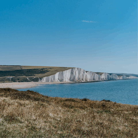 Explore the Sussex coast, including Seaford, around a thirty-minute drive away
