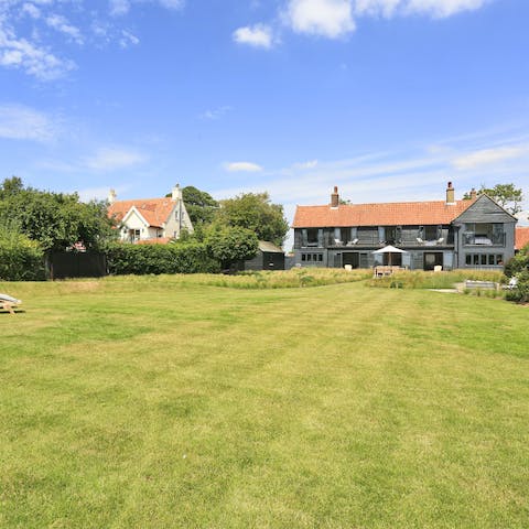 Watch the children have the time of their lives out on the vast lawn