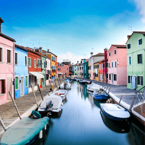 Row or walk down the sea of colour that defines Venice