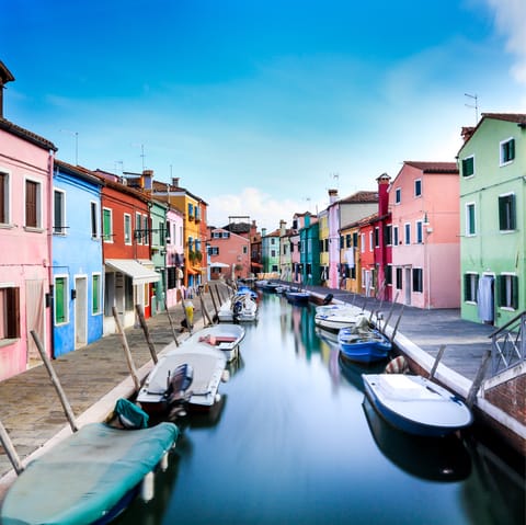 Row or walk down the sea of colour that defines Venice
