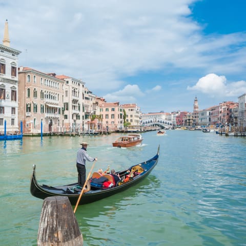 Take a romantic gondola ride across the maze of canals