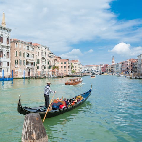 Take a romantic gondola ride across the maze of canals