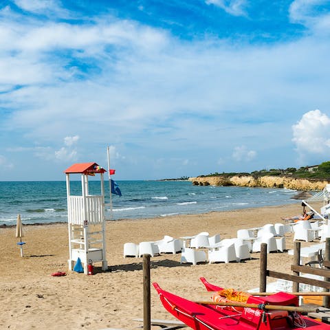 Stroll down to the beach or spend the day exploring the Val di Noto coastline