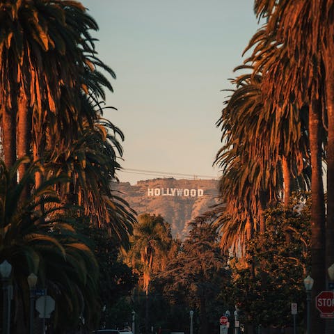 Visit Hollywood and explore the famous boulevard – just a fourteen-minute drive away