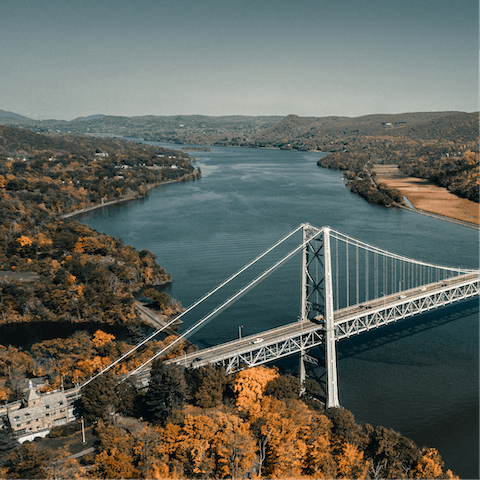 Explore the picturesque Hudson Valley, known for its small towns and scenic trails