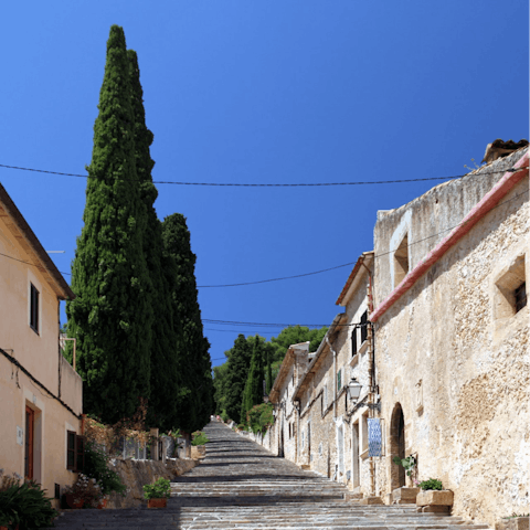 Roam the quaint streets of Pollença's old town, right on your doorstep