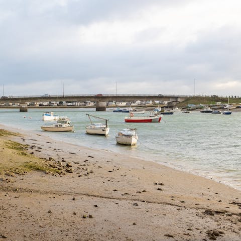 Wander along the pretty banks of the River Adur, only sixty seconds from your front door