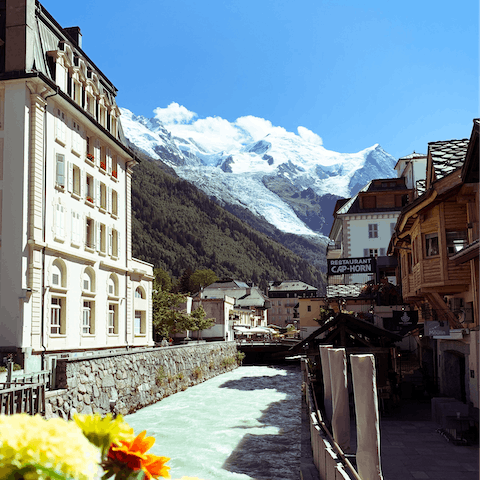 Explore the charming streets of Chamonix - only fifteen minutes’ drive away