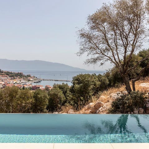 Cool off with a dip in your infinity pool overlooking the sea