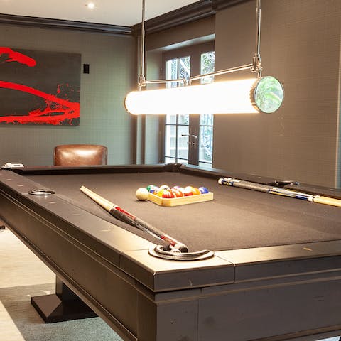 Play a frame or two in the billiards room – winner stays on, of course