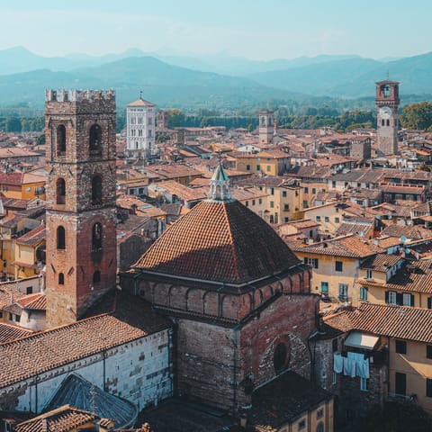 Head to the nearby city of Lucca, a place steeped in fascinating history