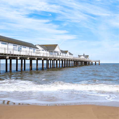 Take a thirty-minute drive to the coast, to visit delights such as Southwold Pier