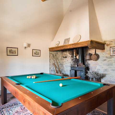 Keep the evening flowing in the billiard room