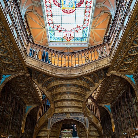 Visit the Livraria Lello bookstore, less than fifteen minutes away on foot