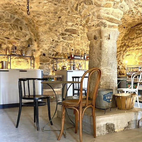 Sip wine in the 17th century cellars
