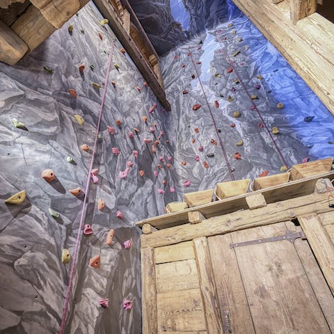 Get your own Alpine climbing experience on the climbing wall