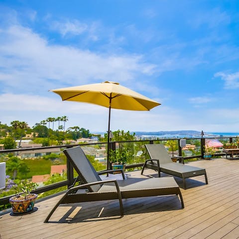 Soak up the California sunshine and views of San Diego from the rooftop terrace 