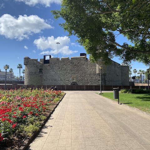 Explore Gran Canaria's history at Castillo de la Luz, a three-minute walk away