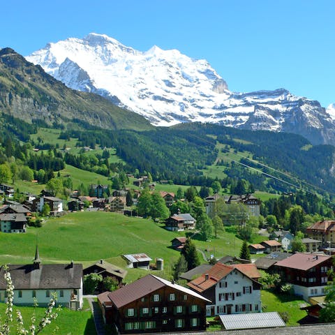 Sip a glass of wine on the terrace as you look out over the valley