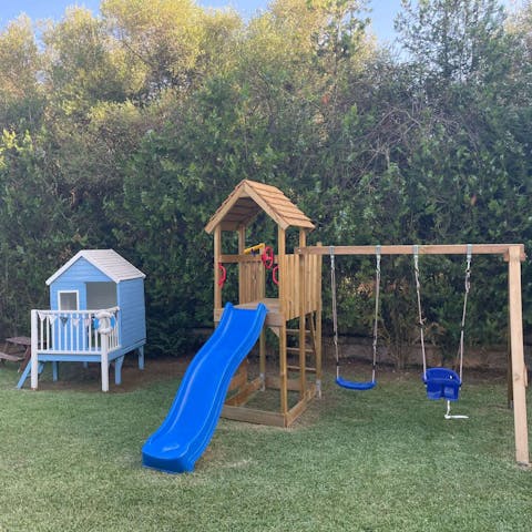 Let the kids run wild on the play area in the lush garden