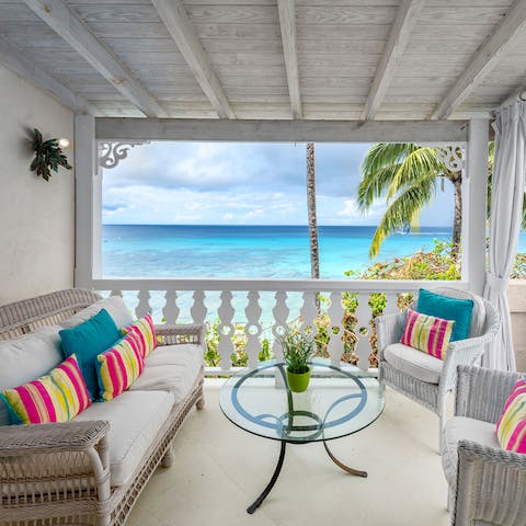 Let the warm Barbados breeze roll in as you admire the balcony from the scenery