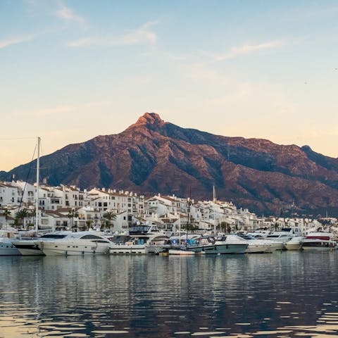 Take the short drive into Marbella for a seafront stroll