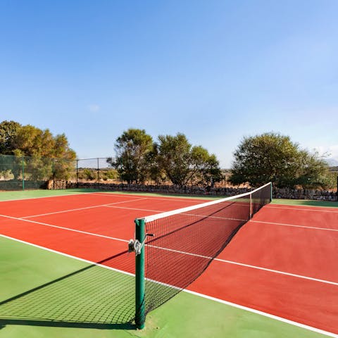 Get out on the court first thing in the morning for a few sets of tennis