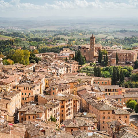 Drive down to Volterra and indulge in local wines and authentic cuisine